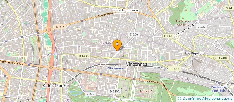 localisation de l'entreprise SYNDIC COPROPRIET 4 BIS RUE DE LA PAIX à VINCENNES