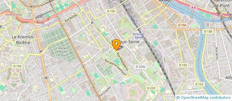 localisation de l'entreprise SYNDIC COPROPRIET 5 RUE ROBESPIERRE  IVRY-SUR-SEINE