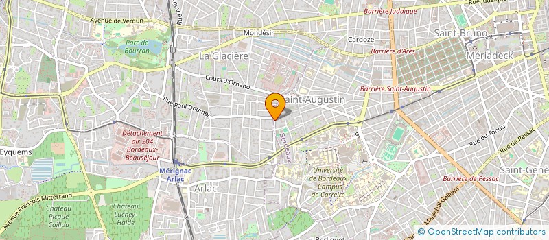 localisation de l'entreprise SYNDIC COPROPRIET RES SQUARE ST AUGUSTIN  BORDEAUX