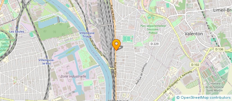 localisation de l'entreprise SYNDIC COPROPRIETAIRE 1 RUE ERNEST RENAN  VILLENEUVE-SAINT-GEORGES