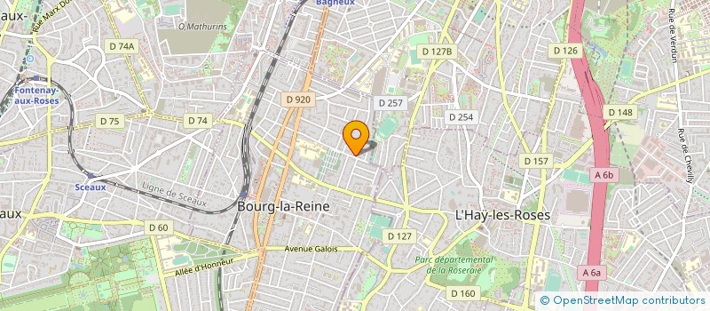 localisation de l'entreprise SYNDIC COPROPRIETAIRES 1 RUE DES VERGERS à BOURG-LA-REINE