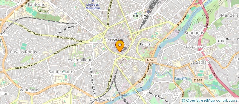 localisation de l'entreprise SYNDIC COPROPRIETAIRES 13 R BANC LEGER à LIMOGES