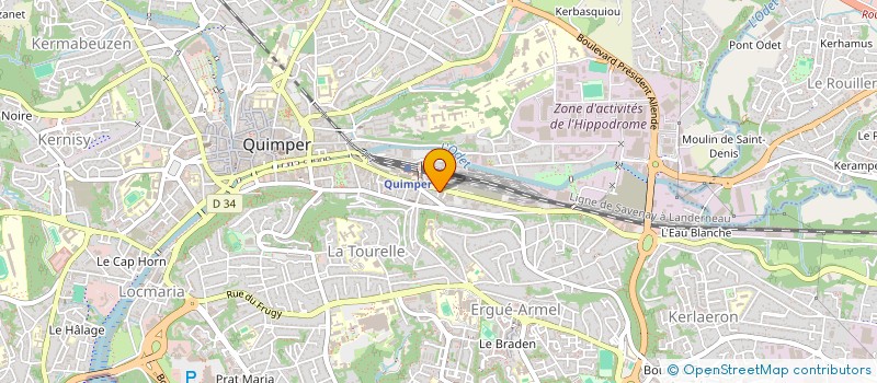 localisation de l'entreprise SYNDIC COPROPRIETAIRES  QUIMPER