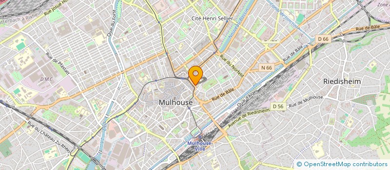 localisation de l'entreprise SYNDIC COPROPRIETAIRES DU CENTRE EUROPE  MULHOUSE