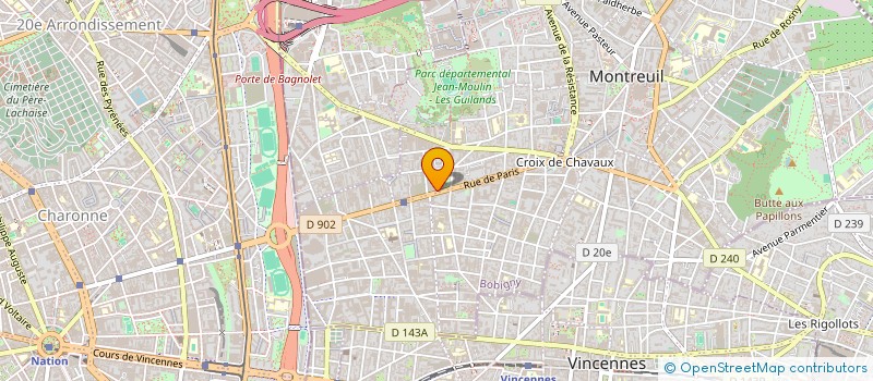 localisation de l'entreprise SYNDIC COPROPRIETE 126 RUE DE PARIS à MONTREUIL