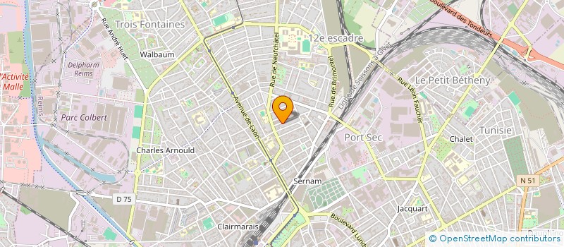 localisation de l'entreprise SYNDIC COPROPRIETE 22 RUE BELIN  REIMS