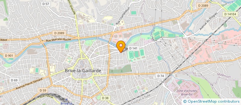 localisation de l'entreprise SYNDIC COPROPRIETE 28 AV JEAN CHASTRE  BRIVE-LA-GAILLARDE