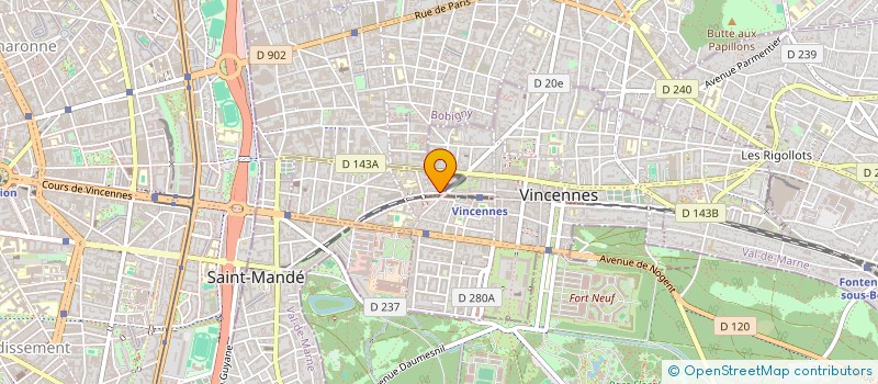 localisation de l'entreprise SYNDIC COPROPRIETE 48 AV AUBERT à VINCENNES