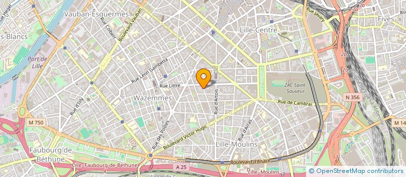 localisation de l'entreprise SYNDIC COPROPRIETE 52 RUE CAUMARTIN à LILLE