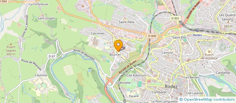 localisation de l'entreprise SYNDIC COPROPRIETE BARRES-REY  RODEZ