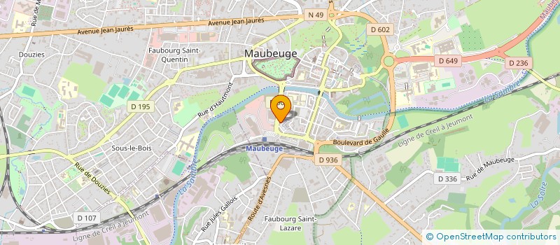 localisation de l'entreprise SYNDIC COPROPRIETE DU 59 BD DE L EUROPE  MAUBEUGE