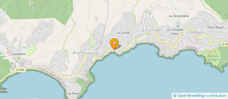 localisation de l'entreprise SYNDIC COPROPRIETE GOLFE BLEU à RAYOL-CANADEL-SUR-MER