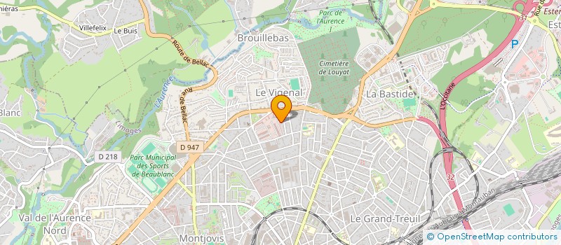 localisation de l'entreprise SYNDIC COPROPRIETE IMPASSE ROUX  LIMOGES