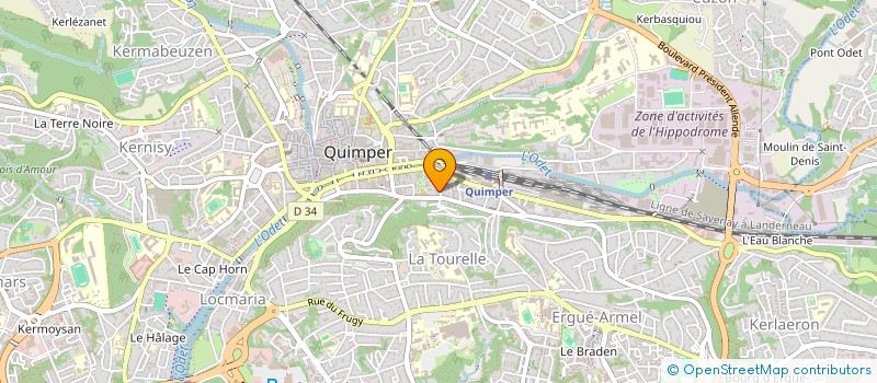 localisation de l'entreprise SYNDIC COPROPRIETE LES JARDINS DU THEATR  QUIMPER