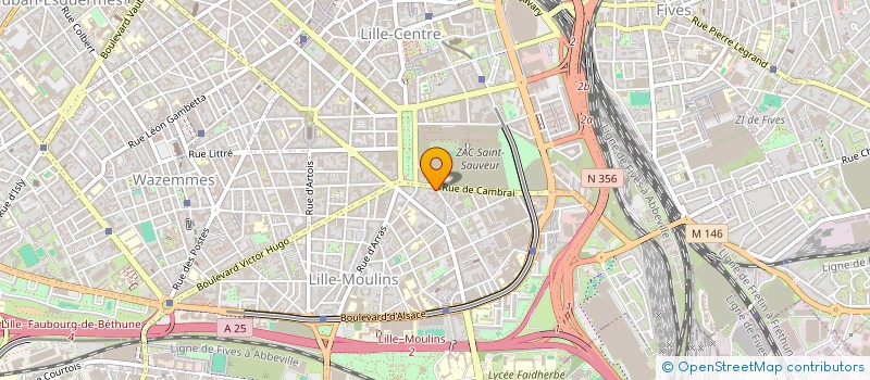 localisation de l'entreprise SYNDIC COPROPRIETE RES 32B R DE MAUBEUGE  LILLE