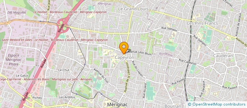 localisation de l'entreprise SYNDIC COPROPRIETE RES BELLE FRANCE  MERIGNAC