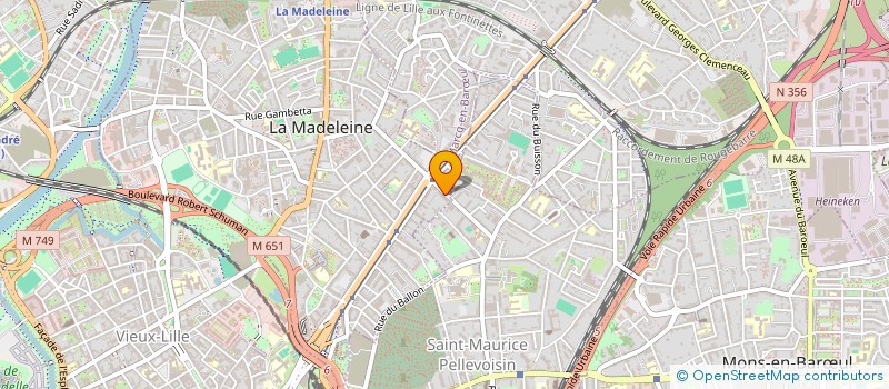 localisation de l'entreprise SYNDIC COPROPRIETE RES COLLINE ST MAUR à LA MADELEINE