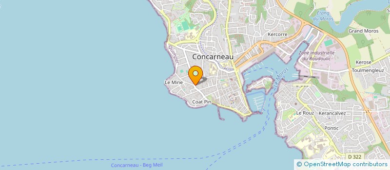 localisation de l'entreprise SYNDIC COPROPRIETE RES CORNOUAILLE  CONCARNEAU