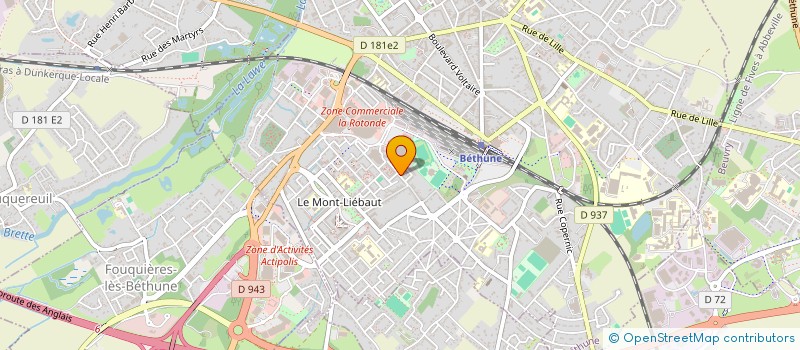 localisation de l'entreprise SYNDIC COPROPRIETE RES DU MONT LIEBAUT  BETHUNE