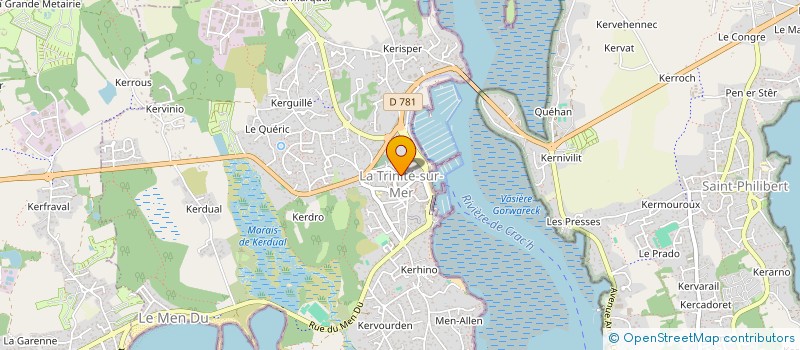 localisation de l'entreprise SYNDIC COPROPRIETE RES LES VOILIERS 1  LA TRINITE-SUR-MER