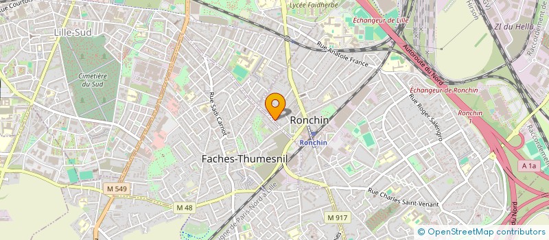 localisation de l'entreprise SYNDIC COPROPRIETE RES PLEIN SUD  RONCHIN