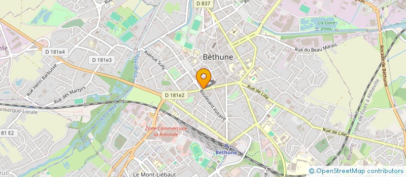 localisation de l'entreprise SYNDIC COPROPRIETE RESIDENCE THIERS  BETHUNE