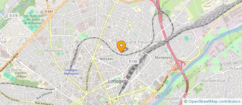 localisation de l'entreprise SYNDIC COPROPRIETE VENASSIER à LIMOGES