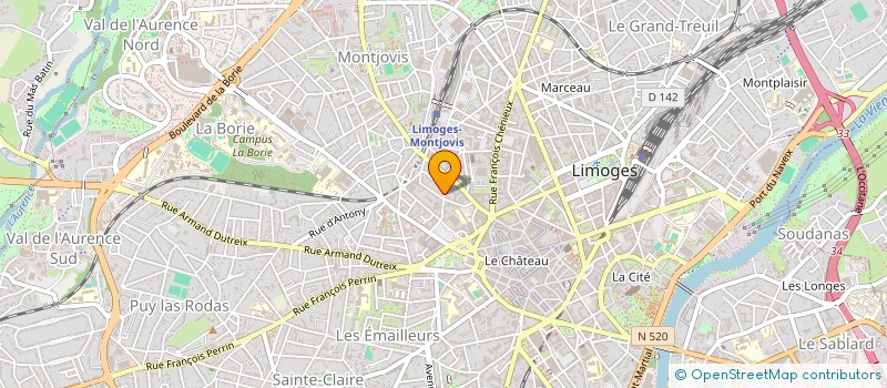 localisation de l'entreprise SYNDIC D'IMMEUBLE 4 TER R B PALISSY  LIMOGES