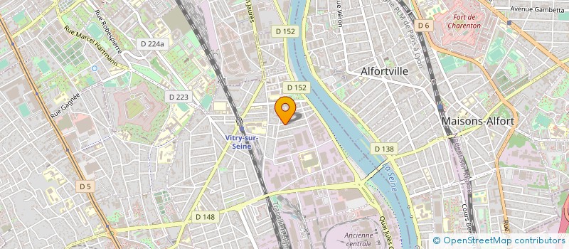 localisation de l'entreprise SYNDIC DE COPR.22 RUE J.JACQUES ROUSSEAU à VITRY-SUR-SEINE