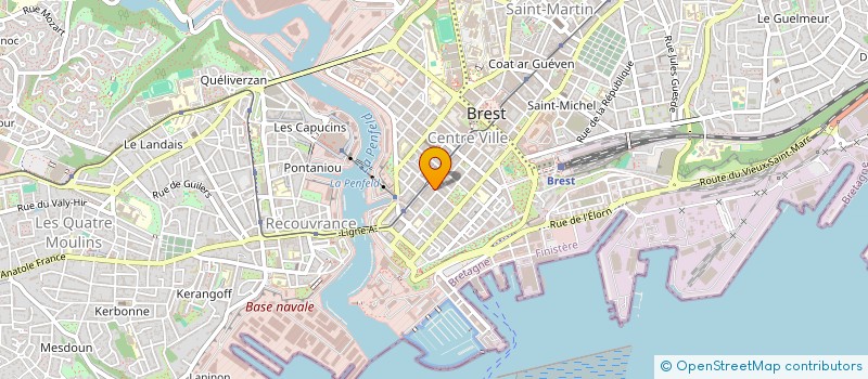 localisation de l'entreprise SYNDIC DE COPRO 40 R D'AIGUILLON à BREST