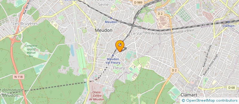 localisation de l'entreprise SYNDIC DE COPRO 52 RUE HENRI BARBUSSE  MEUDON