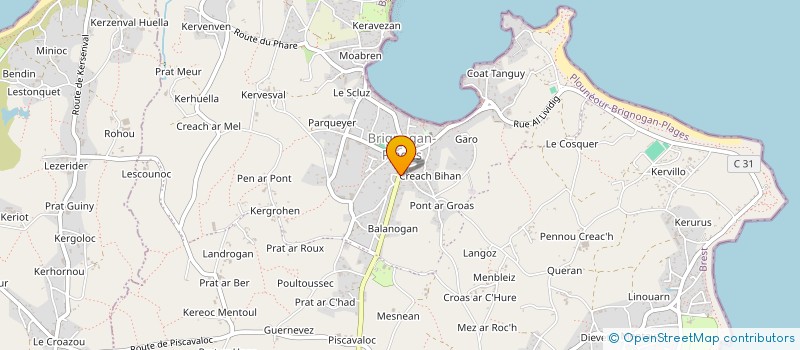 localisation de l'entreprise SYNDIC DE COPRO RES LE CHALET  PLOUNEOUR-BRIGNOGAN-PLAGES