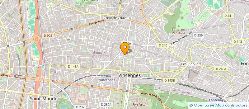 localisation de l'entreprise SYNDIC DE COPROP 46-48 RUE STRASBOURG à VINCENNES
