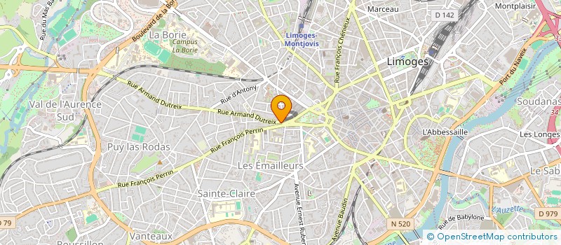 localisation de l'entreprise SYNDIC DE COPROPRIETAIRES 3 R A DUTREIX à LIMOGES