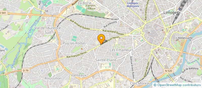 localisation de l'entreprise SYNDIC DE COPROPRIETE 124 R F.PERRIN à LIMOGES