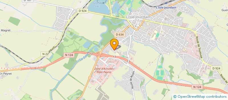 localisation de l'entreprise SYNDIC DE COPROPRIETE LES JARDINS DE PONT PEYRIN  L'ISLE-JOURDAIN