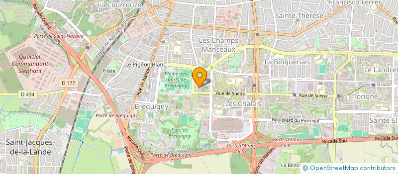 localisation de l'entreprise SYNDIC DE COPROPRIETE RESIDENCE DE VINCI  RENNES