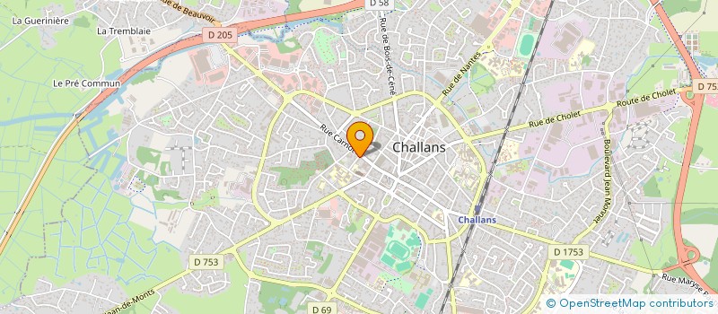localisation de l'entreprise SYNDIC DE COPROPRIETES RES LES GLYCINES à CHALLANS