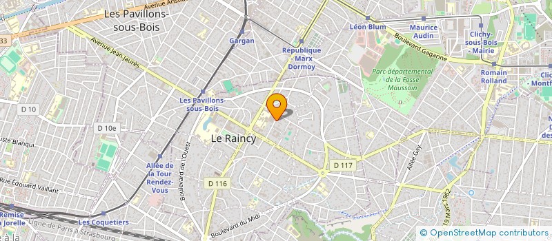 localisation de l'entreprise SYNDIC DE LA RESIDENCE DE THIERS à LE RAINCY