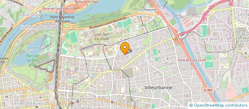 localisation de l'entreprise SYNDIC DES COPROPRIETAIRES  VILLEURBANNE