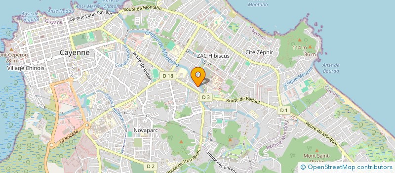 localisation de l'entreprise SYNDIC DES COPROPRIETAIRES DE L'IMMEUBLE HELICONIAS 21  CAYENNE