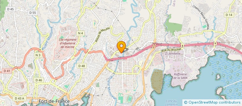 localisation de l'entreprise SYNDIC DES COPROPRIETAIRES DE TOPAZE  FORT-DE-FRANCE