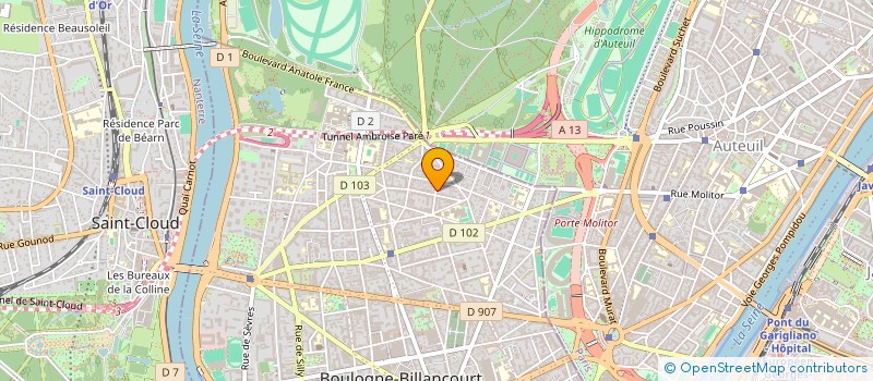 localisation de l'entreprise SYNDIC DES COPROPRIETAIRES DU 16B RUE BARTHOLDI  BOULOGNE-BILLANCOURT