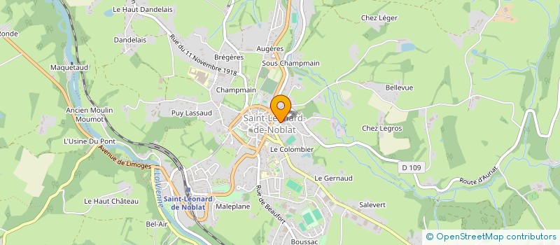 localisation de l'entreprise SYNDIC INITIATIVE ST LEONARD DE NOBLAT  SAINT-LEONARD-DE-NOBLAT