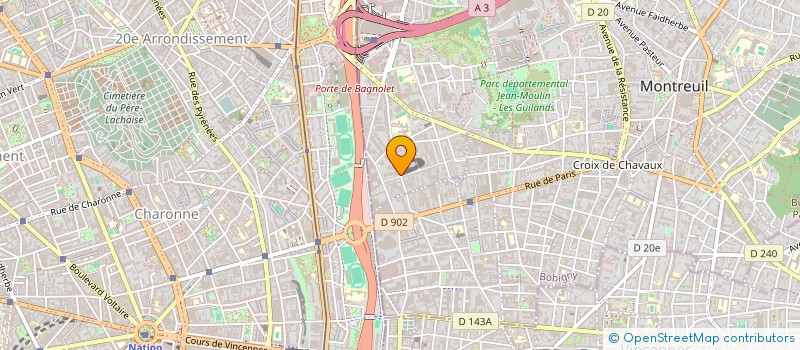 localisation de l'entreprise SYNDIC NAT PROF AUTONO DELEGUES VISITEURS MEDICAUX  BAGNOLET