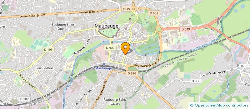 localisation de l'entreprise SYNDIC PORTE DE FRANCE  MAUBEUGE