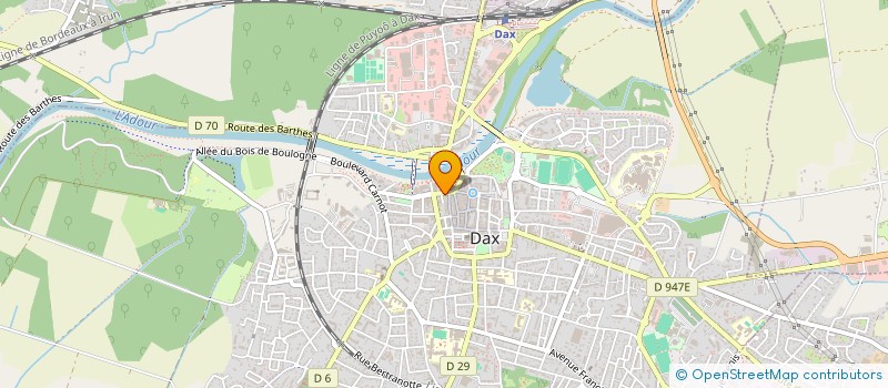 localisation de l'entreprise SYNDIC RES THERMALE ARENES  DAX