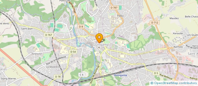 localisation de l'entreprise SYNDIC SAPEURS POMPIERS  GUINGAMP