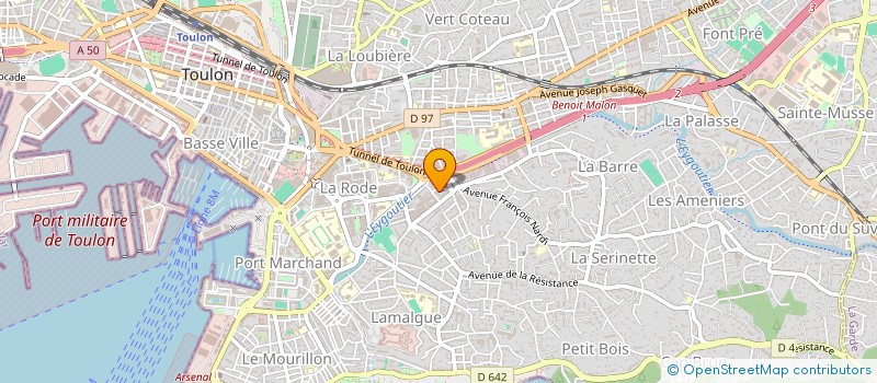 localisation de l'entreprise SYNDIC VERTE RIVIERE  TOULON