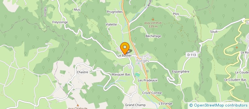 localisation de l'entreprise SYNDICAT AGRICOLE DES FORGES  FORGES